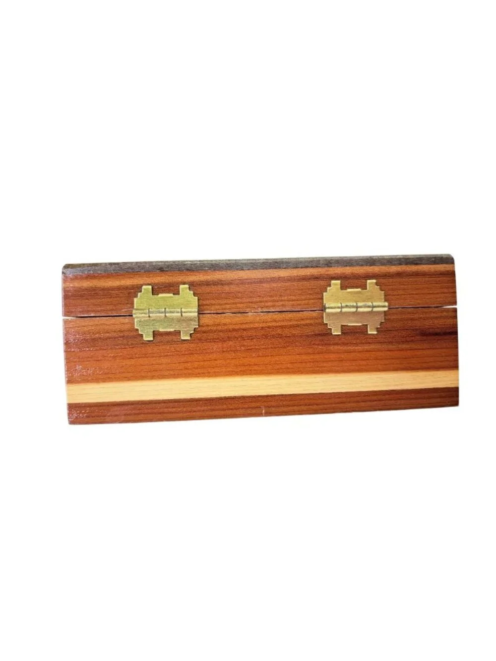 Vintage Footprints Box Cedar Wood Keepsake Inspirational Poem Storage Jewelry